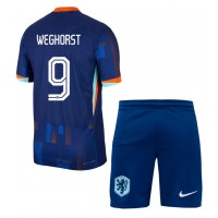 Maglie da calcio Olanda Wout Weghorst #9 Seconda Maglia Bambino Europei 2024 Manica Corta (+ Pantaloni corti)